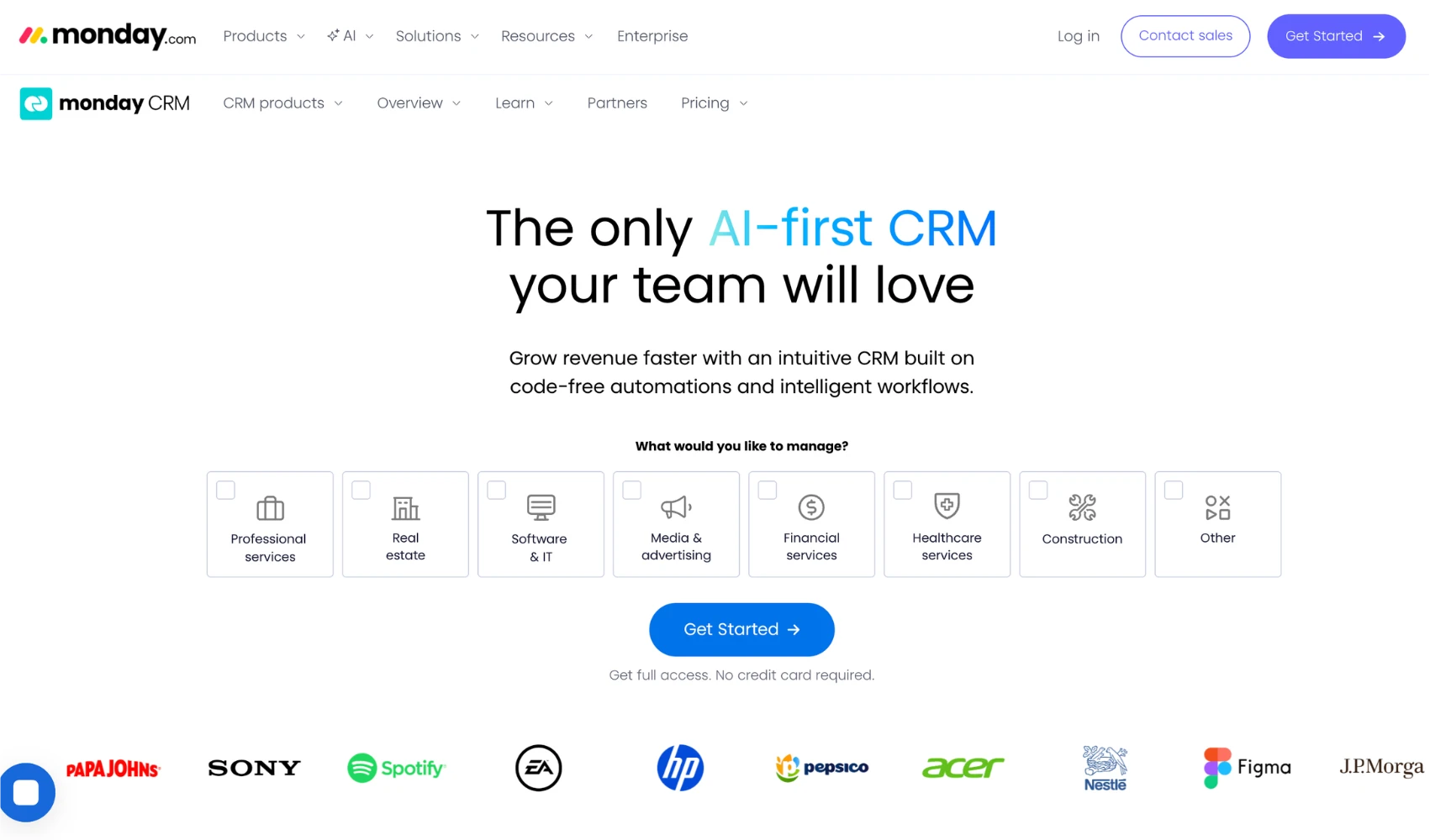 Monday Sales CRM - one of the best CRM systems for solar businesses