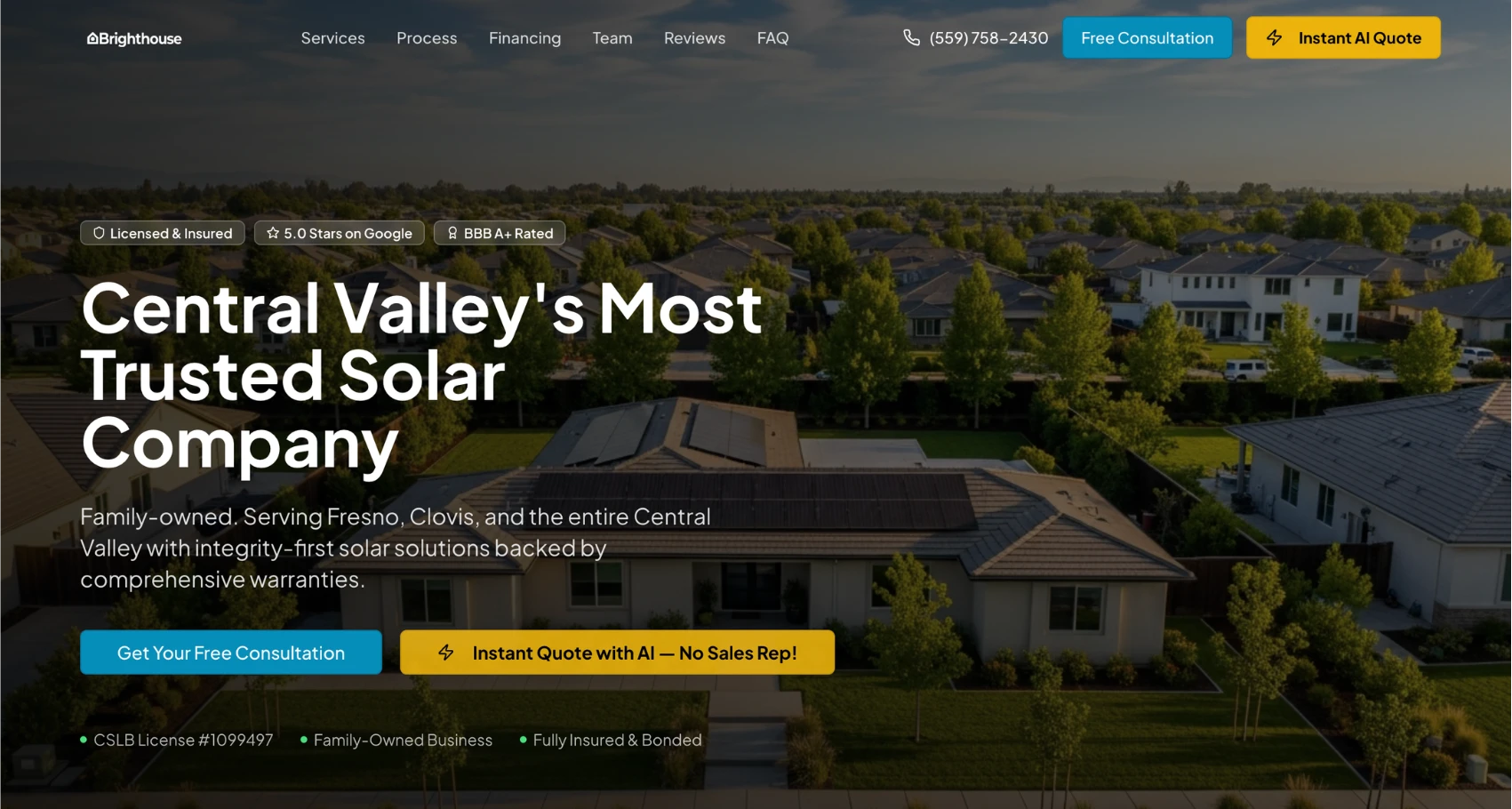 Brighthouse Fresno - one of the top solar companies in Fresno